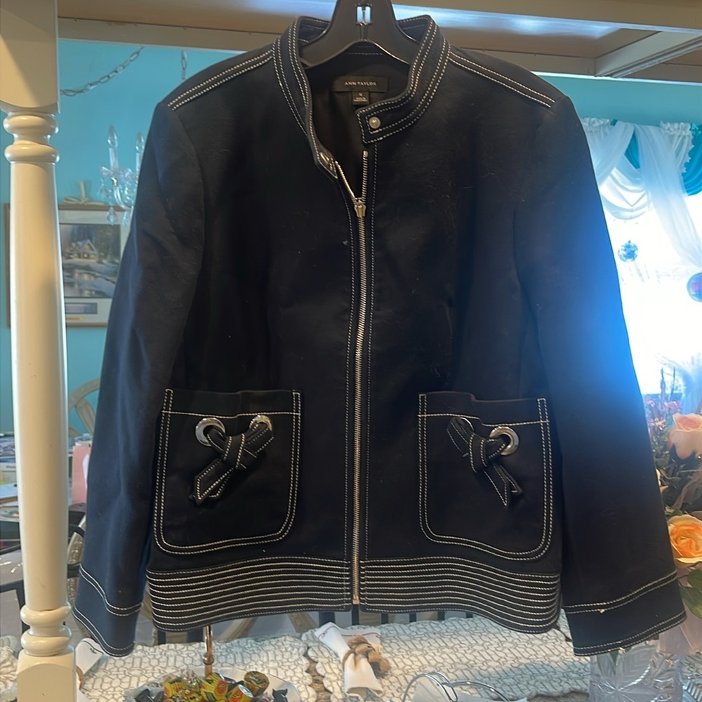 Ann Taylor Jacket Blazer Quilted Patch Pockets - image 2